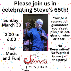 March 30 Steve's Birthday Party